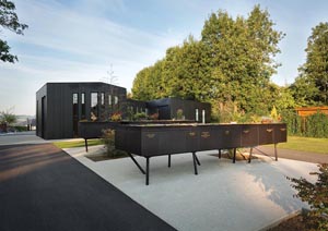 Les nouveaux columbaires du cimetière, Bergem