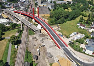 Pont haubané du viaduc, Mersch