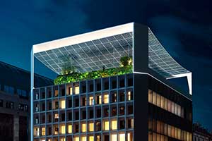 Architecturaal geïntegreerde fotovoltaïsche structuur